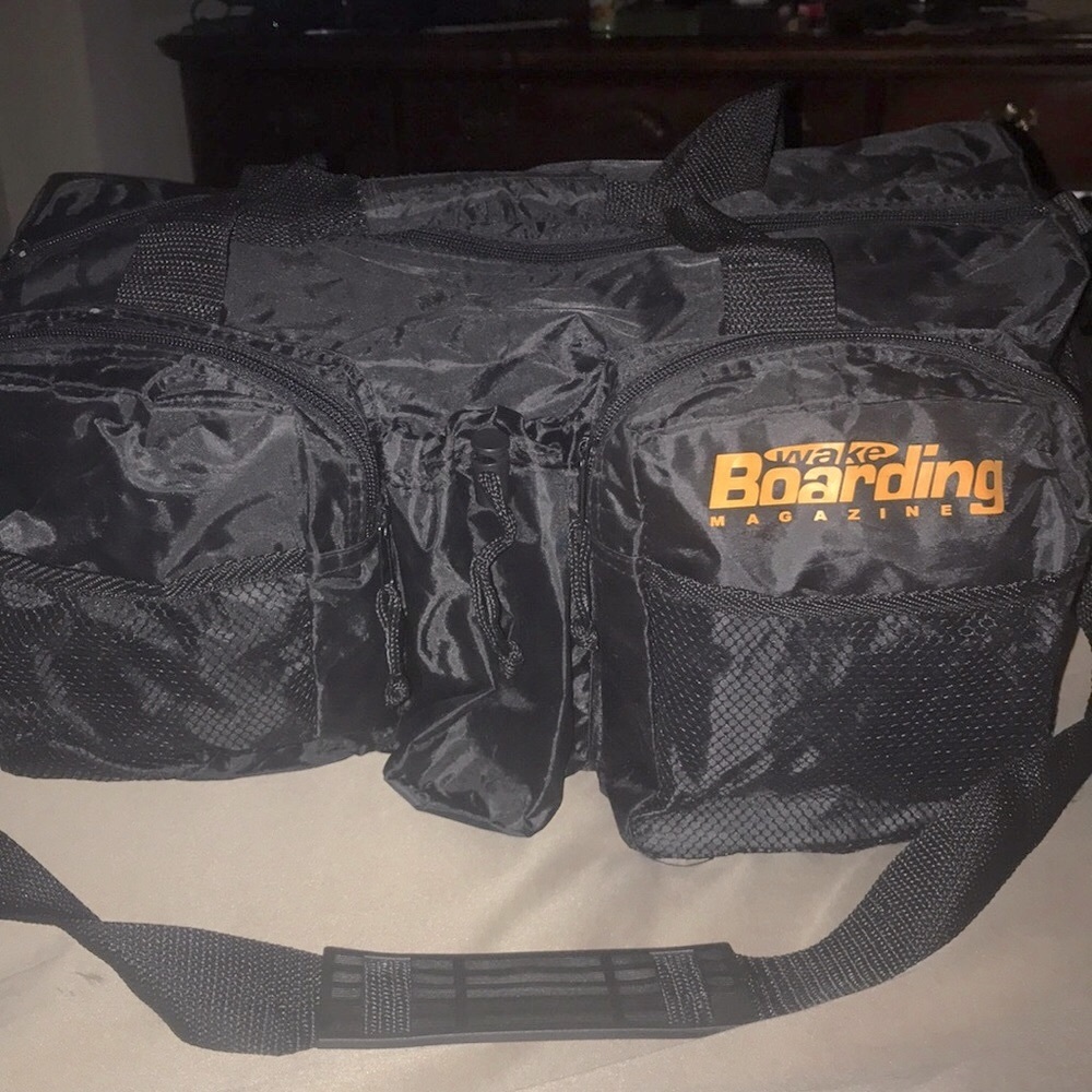 Wake boarding magazine multi-pocket duffel bag